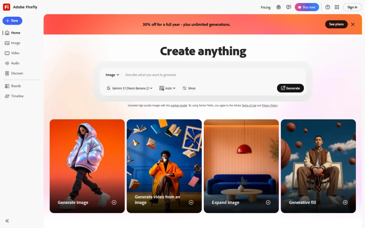 Adobe Firefly Review (No. 5): Versatile generative creative studio