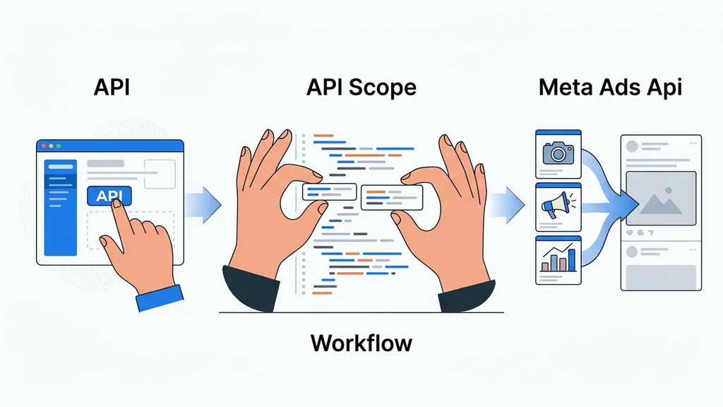 Infographic summarizing the key points of Defining the Meta Ads API Scope